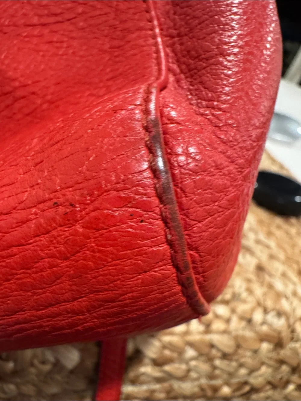 Coach Red Pebbled Leather Crossbody Bag